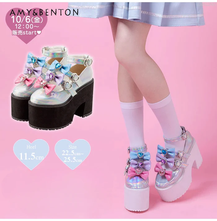 Japanese Lolita Bow Thick Bottom Platform Heels Sweet Cute Colored Rhinestone Mary Jane Shoes Kawaii Graceful Shoes for Women
Japanese Lolita Bow Thick Bottom Platform Heels Sweet Cute Colored Rhinestone Mary Jane Shoes Kawaii Graceful Shoes for Women