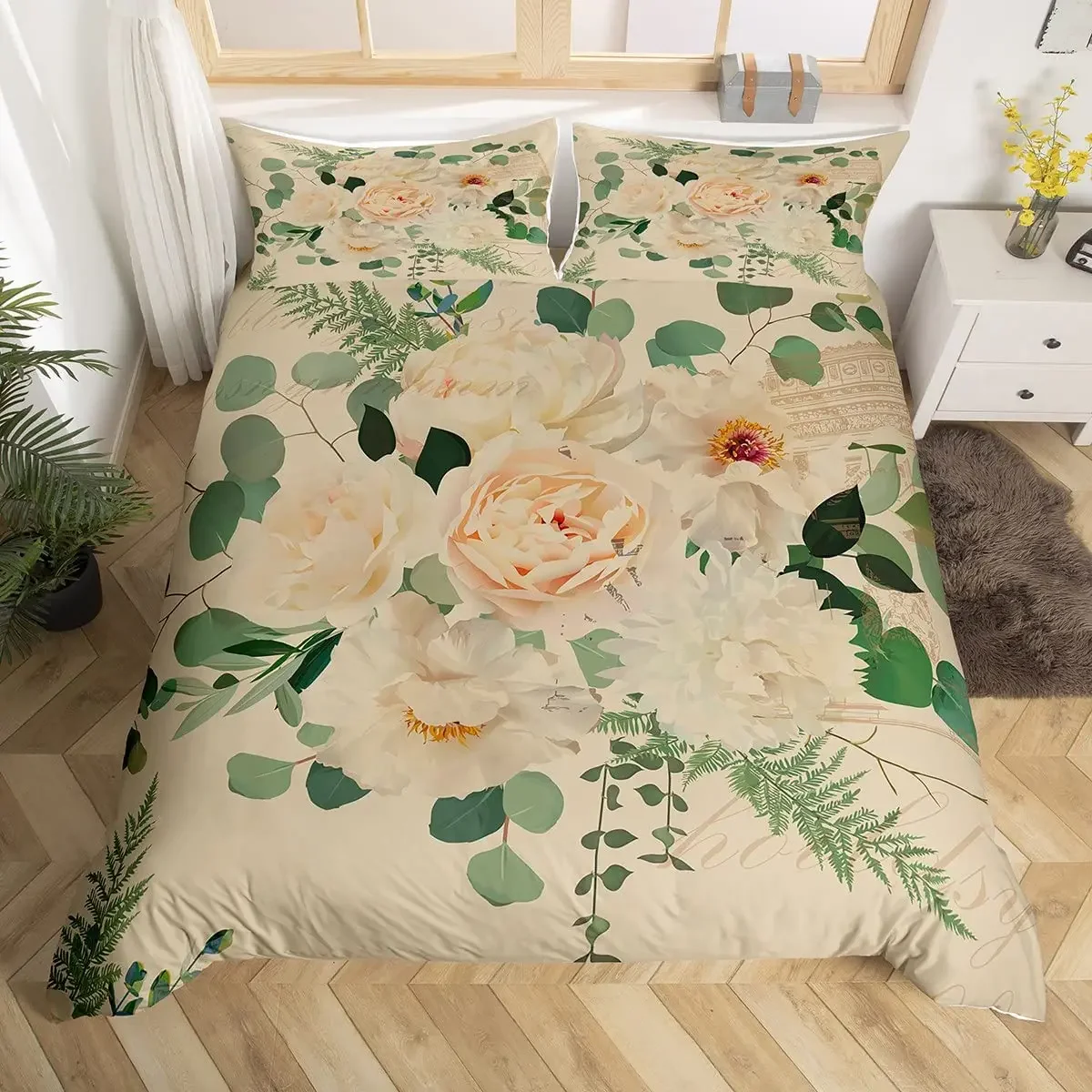 Vintage Flower King Full Queen Duvet Cover Retro Pink Floral Comforter Cover Rose Green Leaves Bedding Set Polyester Quilt Cover
Vintage Flower King Full Queen Duvet Cover Retro Pink Floral Comforter Cover Rose Green Leaves Bedding Set Polyester Quilt Cover