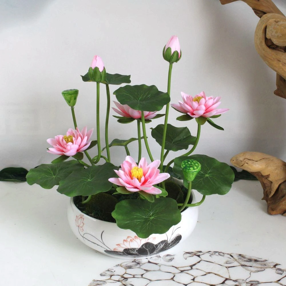 Lotus bonsai Chinese fake flower TV cabinet decorative flower setting flower dining table
Lotus bonsai Chinese fake flower TV cabinet decorative flower setting flower dining table