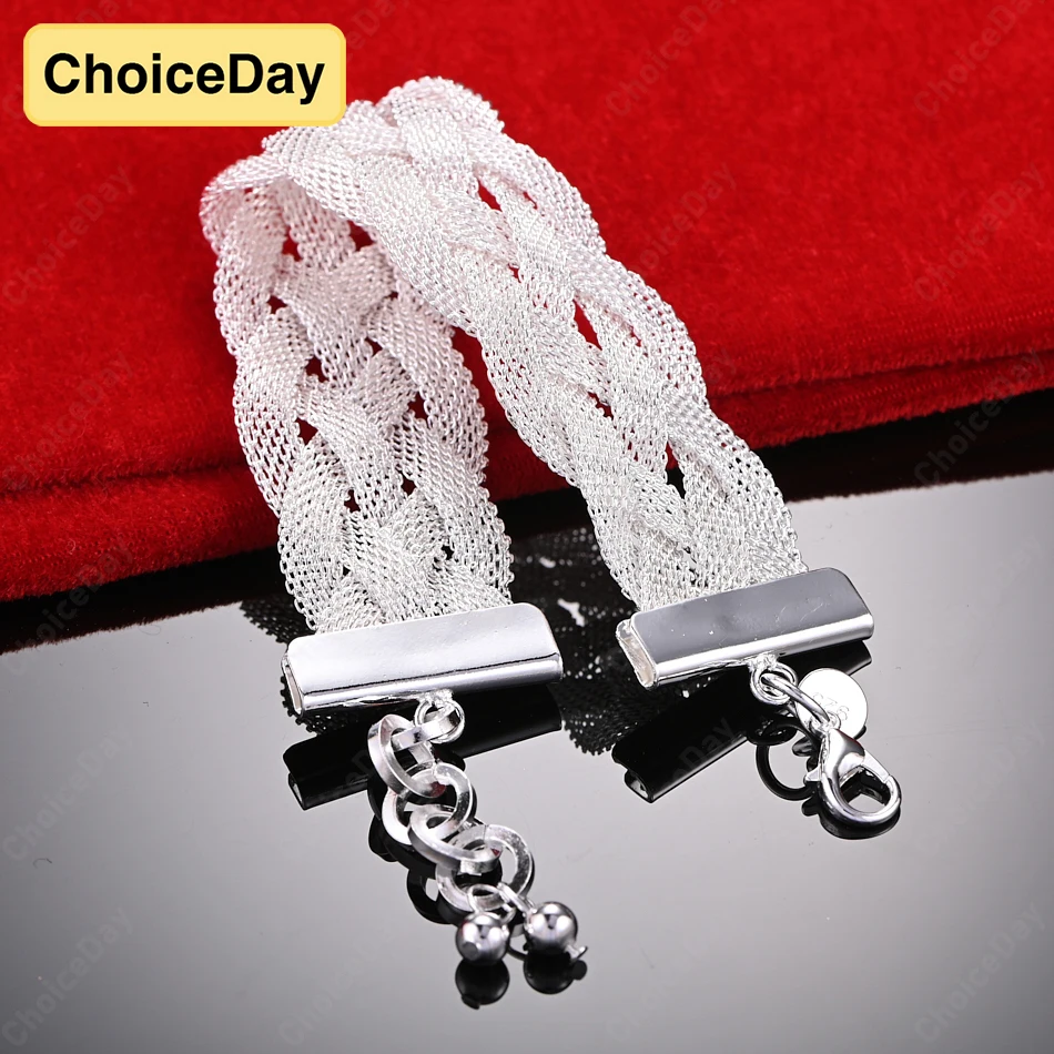 ChoiceDay 8 Inch 925 Sterling Silver 20cm Exquisite Fashion Braided Bracelet Men's and Women's Accessories Party Jewelry
ChoiceDay 8 Inch 925 Sterling Silver 20cm Exquisite Fashion Braided Bracelet Men's and Women's Accessories Party Jewelry