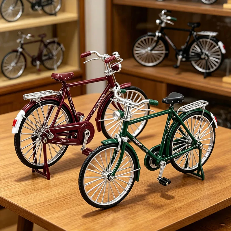 News 1/10 Model Alloy Retro Bicycle Diecast Decoration Model Metal Toy Black Bicycle Simulation Collection Gift Boy Toys
News 1/10 Model Alloy Retro Bicycle Diecast Decoration Model Metal Toy Black Bicycle Simulation Collection Gift Boy Toys
