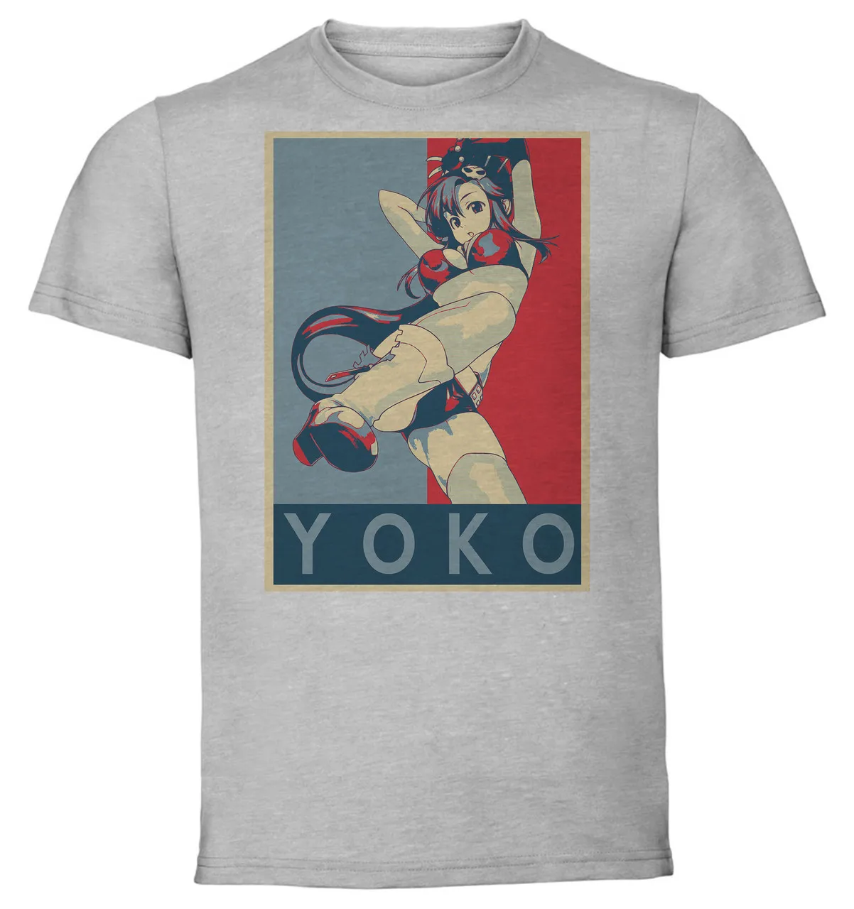 Футболка унисекс, серая пропагандистская футболка Gurren Lagann Yoko, вариант 5
Футболка унисекс, серая пропагандистская футболка Gurren Lagann Yoko, вариант 5