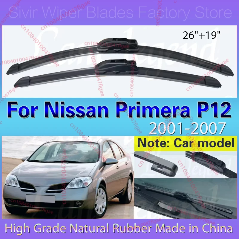 For Nissan Primera P12 2001 2002 2003 2004 2005 2006 2007 Front Windscreen Wiper Blades Cutter Car Accessories U J Type 26"+19"
For Nissan Primera P12 2001 2002 2003 2004 2005 2006 2007 Front Windscreen Wiper Blades Cutter Car Accessories U J Type 26"+19"