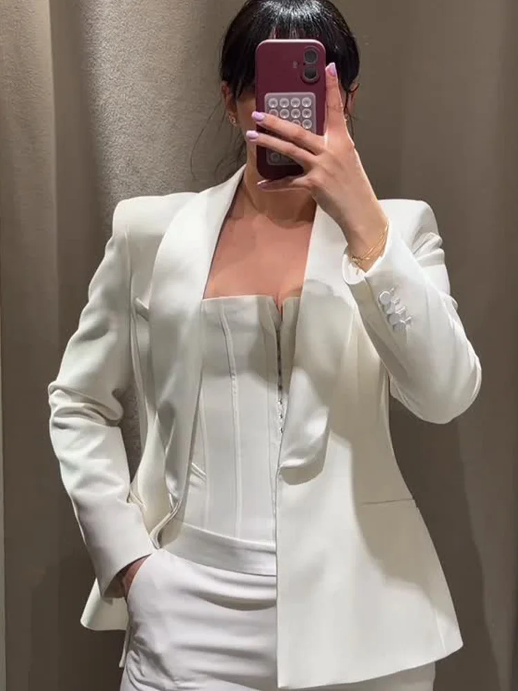 HH Women Fashion Retro Long Sleeve Single Button Blazer Jacket+High Waisted Zipper Pockets Micro Pants Spring Solid 2-Piece Set
HH Women Fashion Retro Long Sleeve Single Button Blazer Jacket+High Waisted Zipper Pockets Micro Pants Spring Solid 2-Piece Set