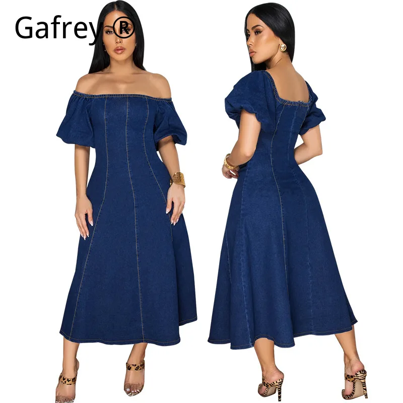 Women Elastic Waist Denim Maxi Dress U Neck Short Sleeve Casual Blue Jean Dress Vintage Loose Fit Summer Long Dresses 2026 Fashi
Women Elastic Waist Denim Maxi Dress U Neck Short Sleeve Casual Blue Jean Dress Vintage Loose Fit Summer Long Dresses 2026 Fashi