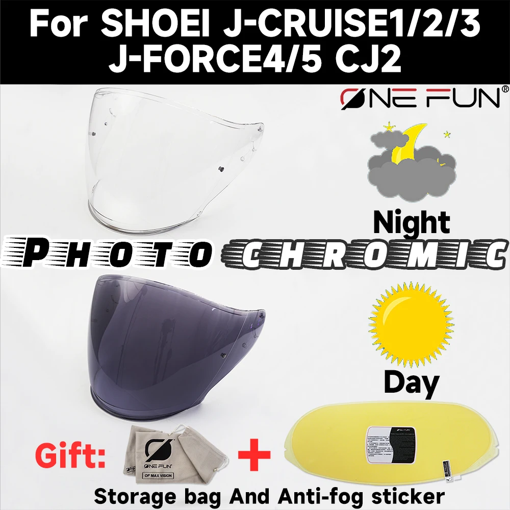Photochromic Helmet Visor Replacement for SHOEI J-Cruise1/2/3 J-Force4/5 CJ2 - Scratch-Resistant UV-Protected Quick Installation
Photochromic Helmet Visor Replacement for SHOEI J-Cruise1/2/3 J-Force4/5 CJ2 - Scratch-Resistant UV-Protected Quick Installation