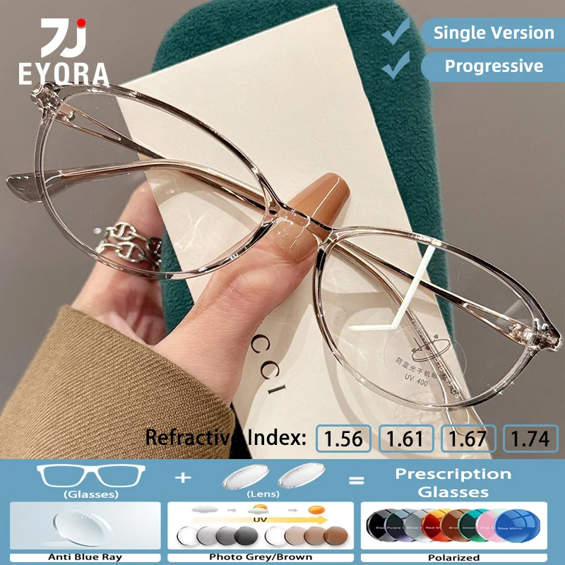 EYORA Elegant Butterfly-frame Reading Glasses for Women Myopia and Hyperopia Anti Blue Light Progressive Photochromic Glasses
EYORA Elegant Butterfly-frame Reading Glasses for Women Myopia and Hyperopia Anti Blue Light Progressive Photochromic Glasses