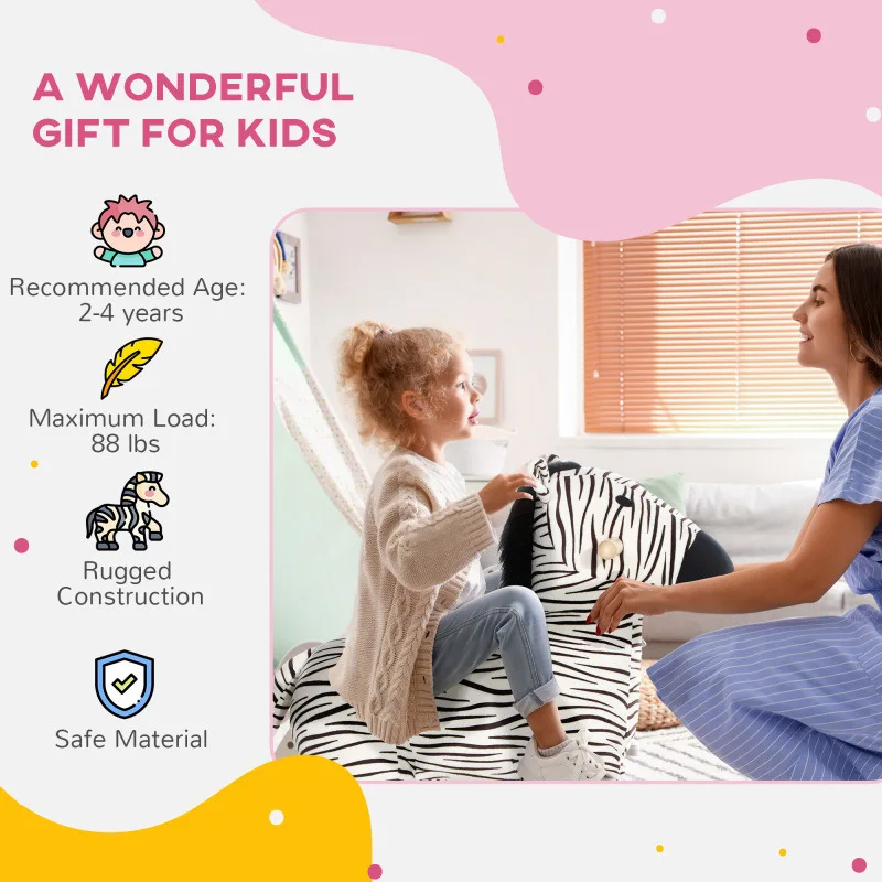 Zebra Ride On Animal Kids 2-летняя реалистичная мягкая плюшевая рокерская безопасная стабильная игрушка-качалка для малышей
Zebra Ride On Animal Kids 2-летняя реалистичная мягкая плюшевая рокерская безопасная стабильная игрушка-качалка для малышей