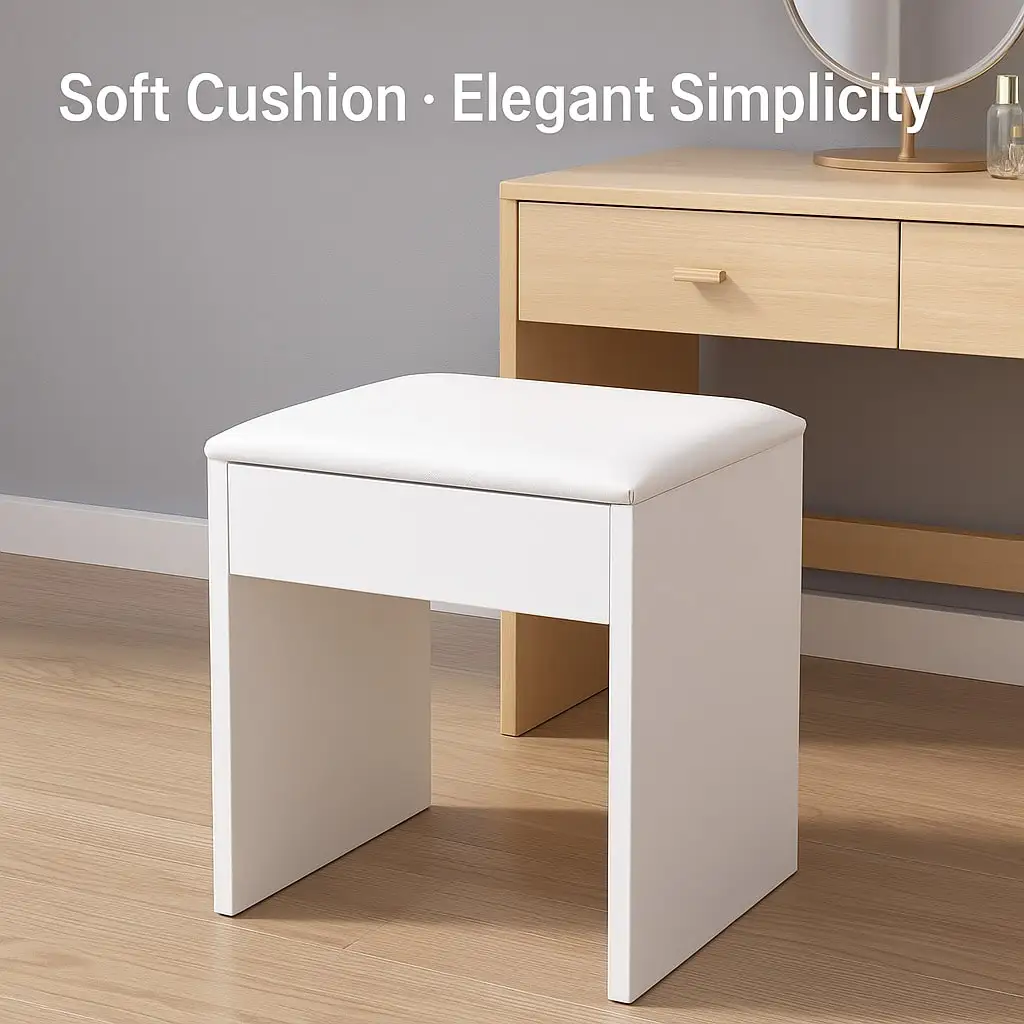 Soft Padded Makeup Chair For Dressing Table, Modern Minimalist Bedroom Stool, Compact And Comfortable Seat F
Soft Padded Makeup Chair For Dressing Table, Modern Minimalist Bedroom Stool, Compact And Comfortable Seat F
