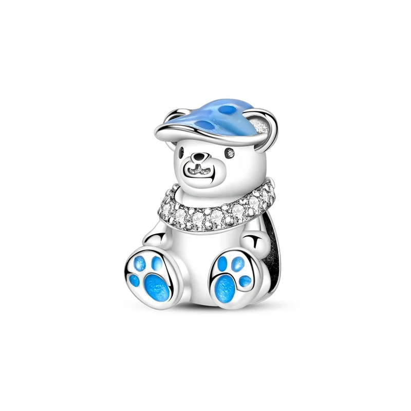 925 Sterling Silver Hip Hop Bear Charms Besds Zircon Dangle Fit 3mm Original Bracelet DIY Women Birthday Anniversary Jewelry
925 Sterling Silver Hip Hop Bear Charms Besds Zircon Dangle Fit 3mm Original Bracelet DIY Women Birthday Anniversary Jewelry