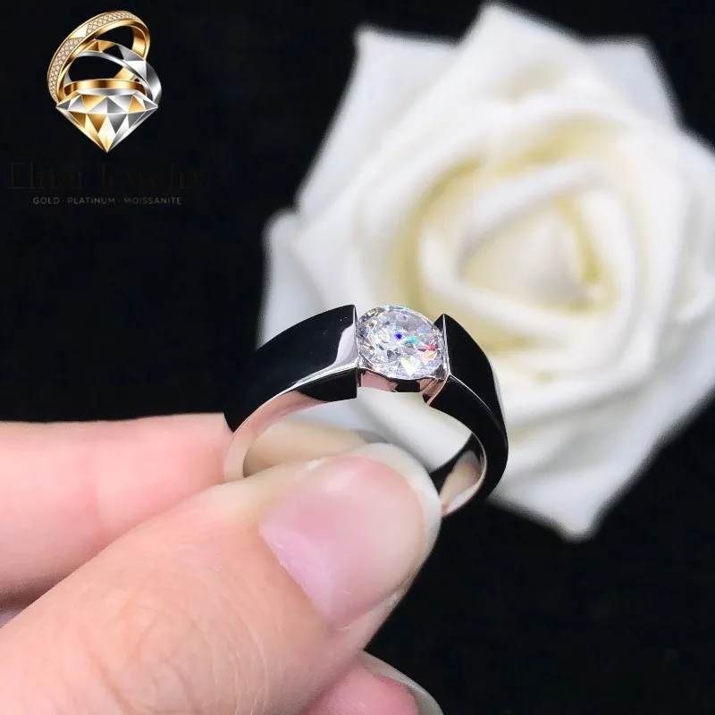 Elnar Jewelry Hearts & Arrows 1Ct 6.5mm Round Cut Diamond Promise Ring Engagement Women Ring Platinum 950 Jewelry R054
Elnar Jewelry Hearts & Arrows 1Ct 6.5mm Round Cut Diamond Promise Ring Engagement Women Ring Platinum 950 Jewelry R054