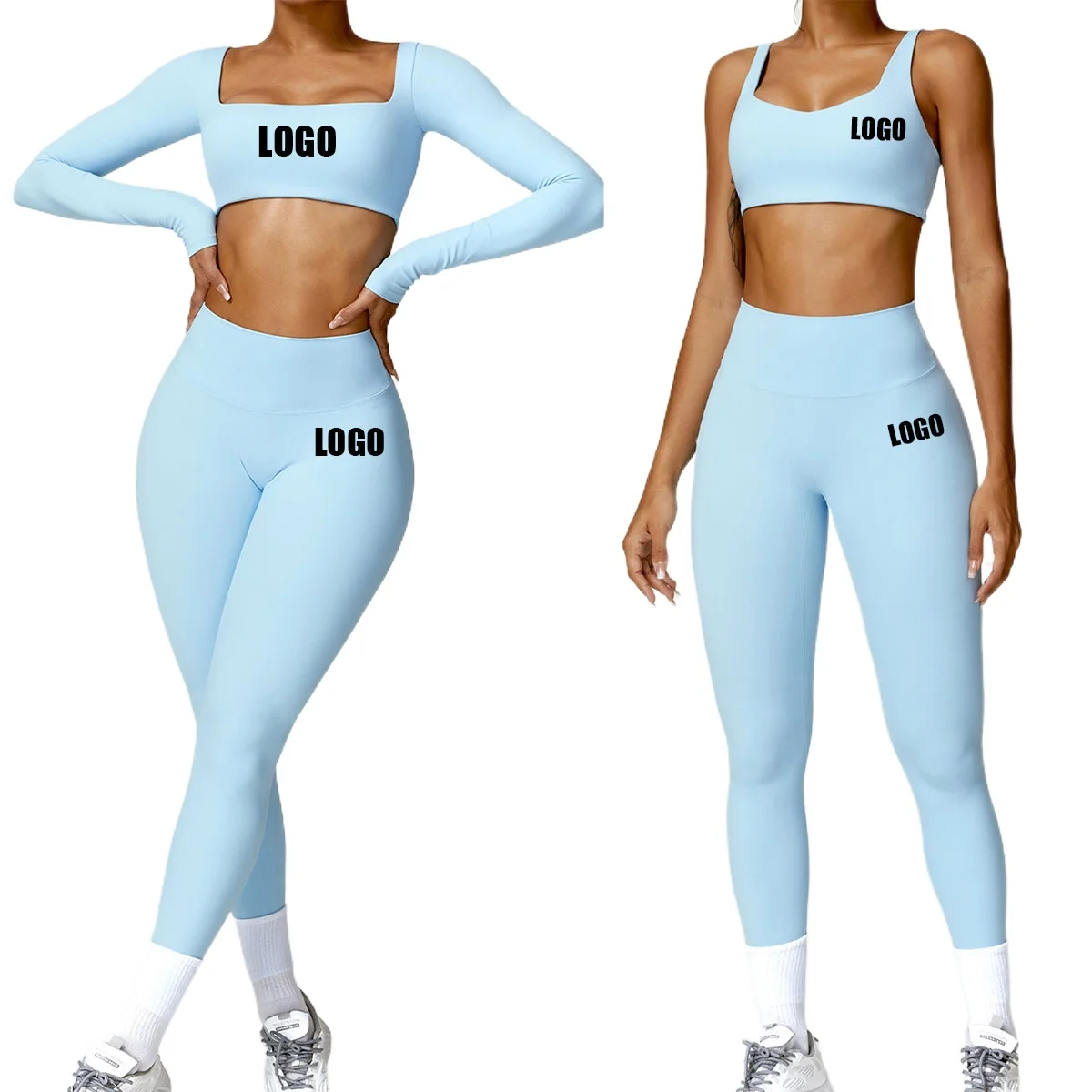 Custom LOGO women's new nude tight yoga clothes high waist quick drying running sports fitness two-piece set
Custom LOGO women's new nude tight yoga clothes high waist quick drying running sports fitness two-piece set