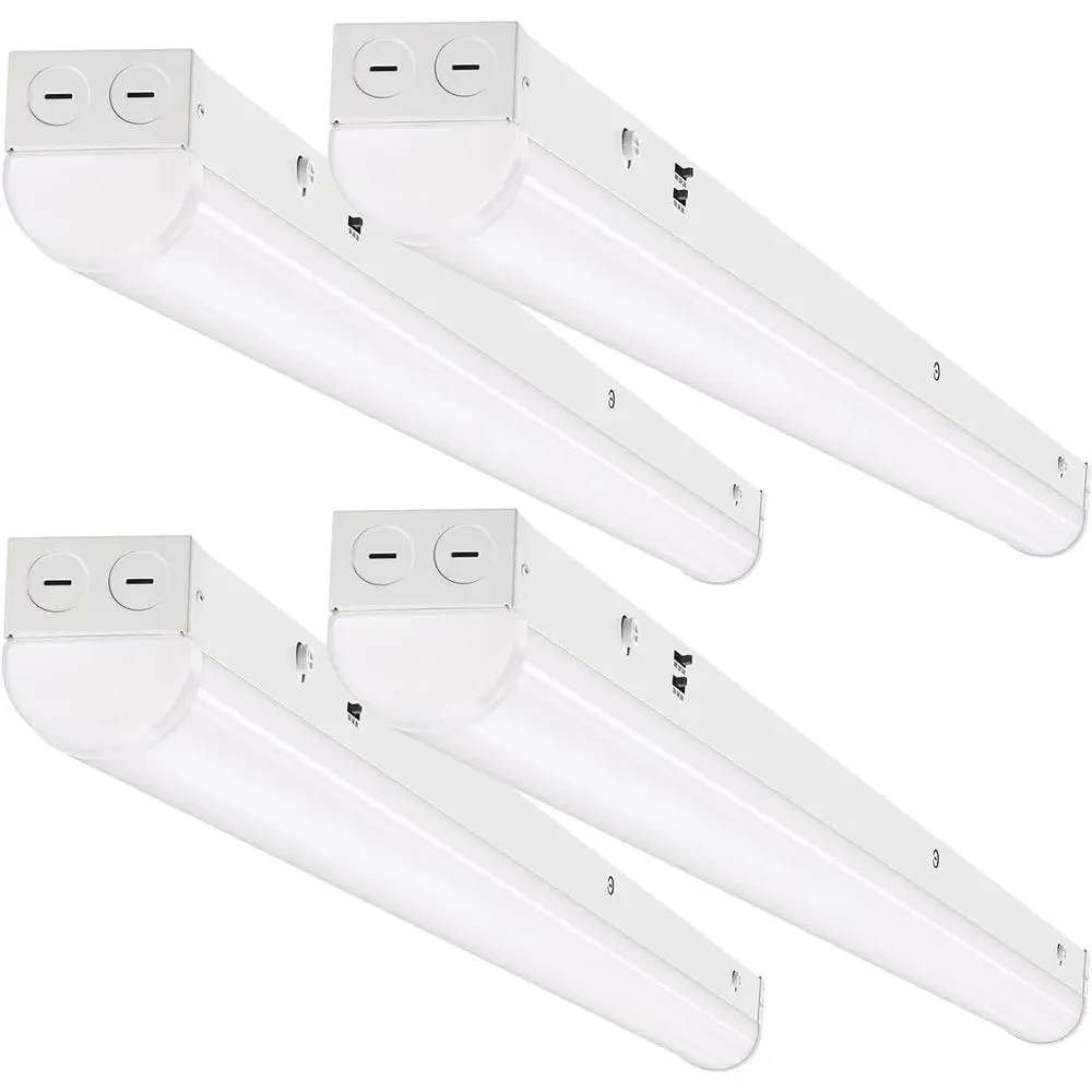 4-Foot LED Linear Fixtures, 40/32/24W, 3500/4000/5000K CCT, Commercial Bay Lighting, Office & Garage, 4-Pack
4-Foot LED Linear Fixtures, 40/32/24W, 3500/4000/5000K CCT, Commercial Bay Lighting, Office & Garage, 4-Pack