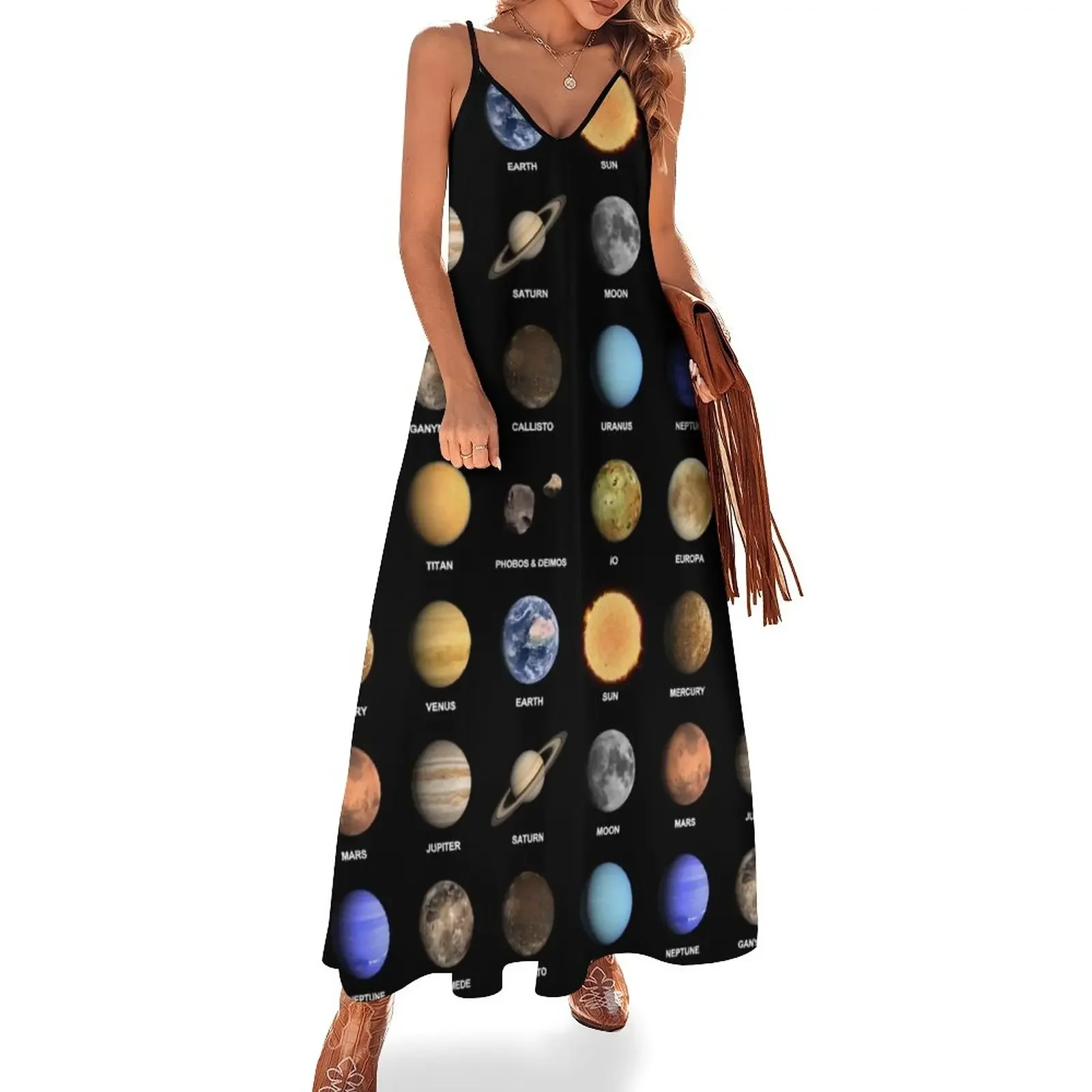 Solar System Planets Sleeveless Dress chic and elegant evening dress evening dress woman Women's clothing
Solar System Planets Sleeveless Dress chic and elegant evening dress evening dress woman Women's clothing