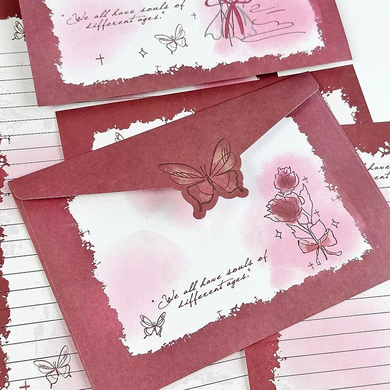 8pcs/set Kawaii Rose Envelopes with Letter Pads DIY Gifts Packaging Bag Holiday Wedding Party Invitation Card Postcards Cover
8pcs/set Kawaii Rose Envelopes with Letter Pads DIY Gifts Packaging Bag Holiday Wedding Party Invitation Card Postcards Cover