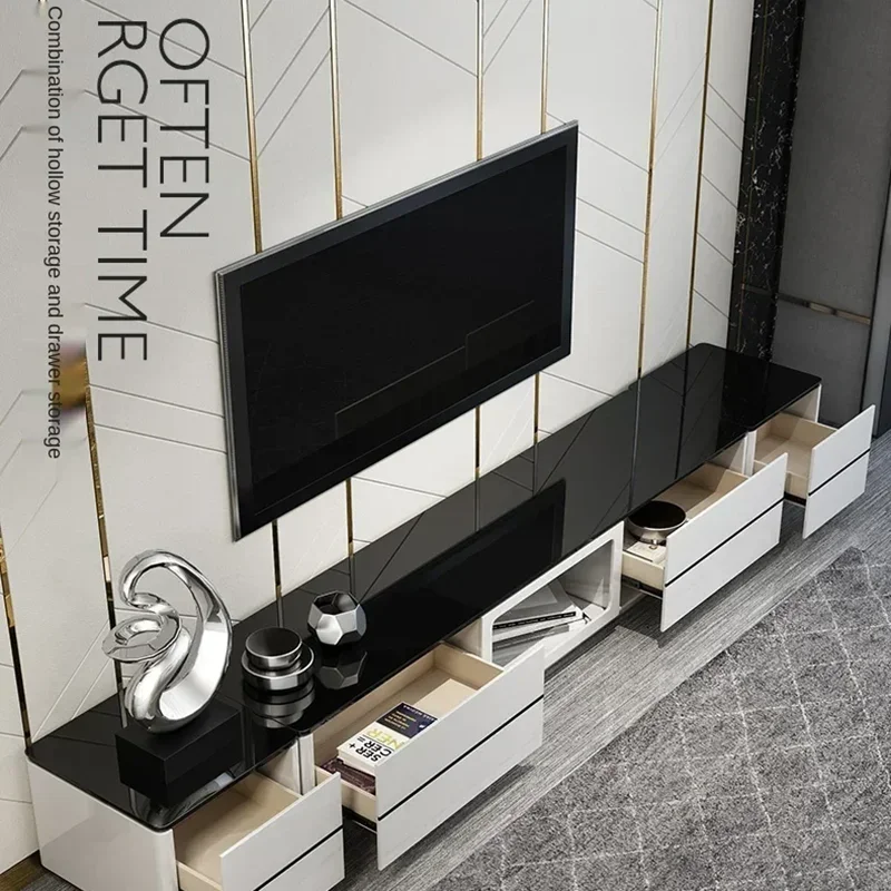 Magazine Minimalist TV Cabinet Combination Tempered Minimalist Glass Tv Table Simple Black White Living Room Modern Furniture
Magazine Minimalist TV Cabinet Combination Tempered Minimalist Glass Tv Table Simple Black White Living Room Modern Furniture