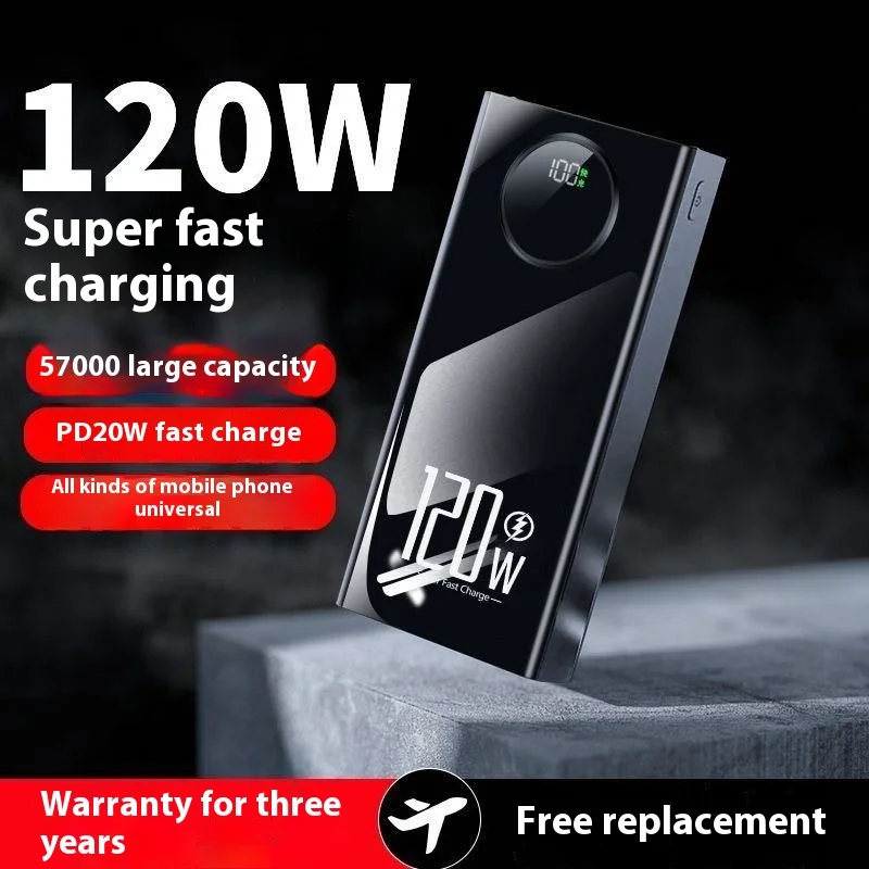 120W 20000mah High-Capacity Power Bank 120w Fast Charging Portable Battery Charger For Apple Android Mobile Phone Accessories
120W 20000mah High-Capacity Power Bank 120w Fast Charging Portable Battery Charger For Apple Android Mobile Phone Accessories