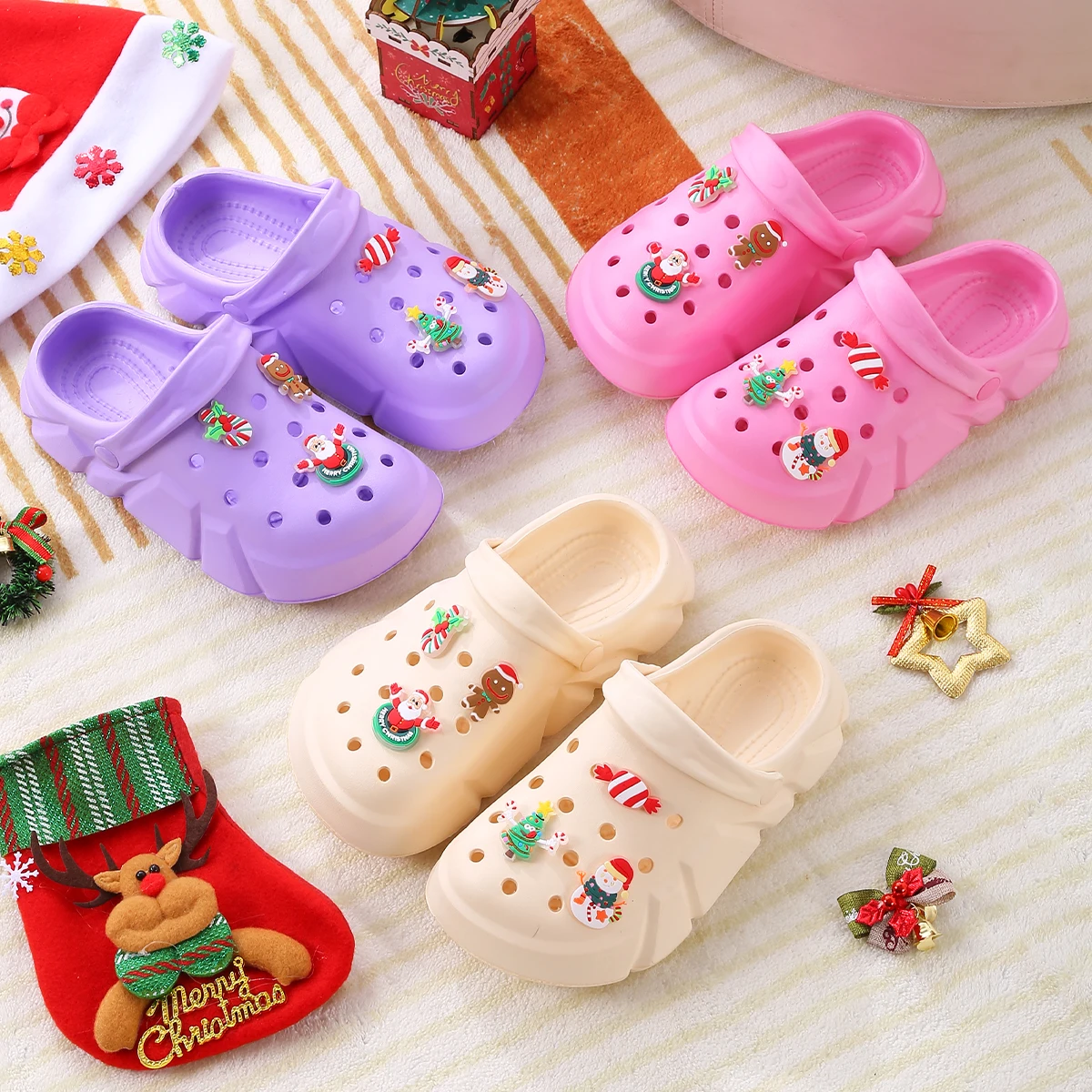 Girls Fashion Cute EVA Clogs - Christmas Breathable Non-slip Slip-On Sandals for Beach Bathroom
Girls Fashion Cute EVA Clogs - Christmas Breathable Non-slip Slip-On Sandals for Beach Bathroom