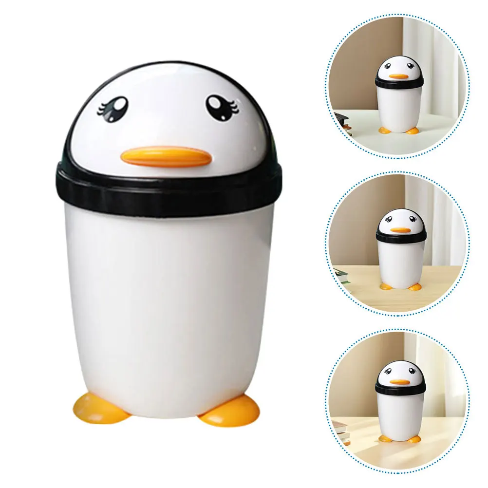 2Pcs Penguin Trash Can Swing Lid Stable Base Small Cute Desktop Trashbin Office Car Room Small Trash Can Desktop Trashcan
2Pcs Penguin Trash Can Swing Lid Stable Base Small Cute Desktop Trashbin Office Car Room Small Trash Can Desktop Trashcan