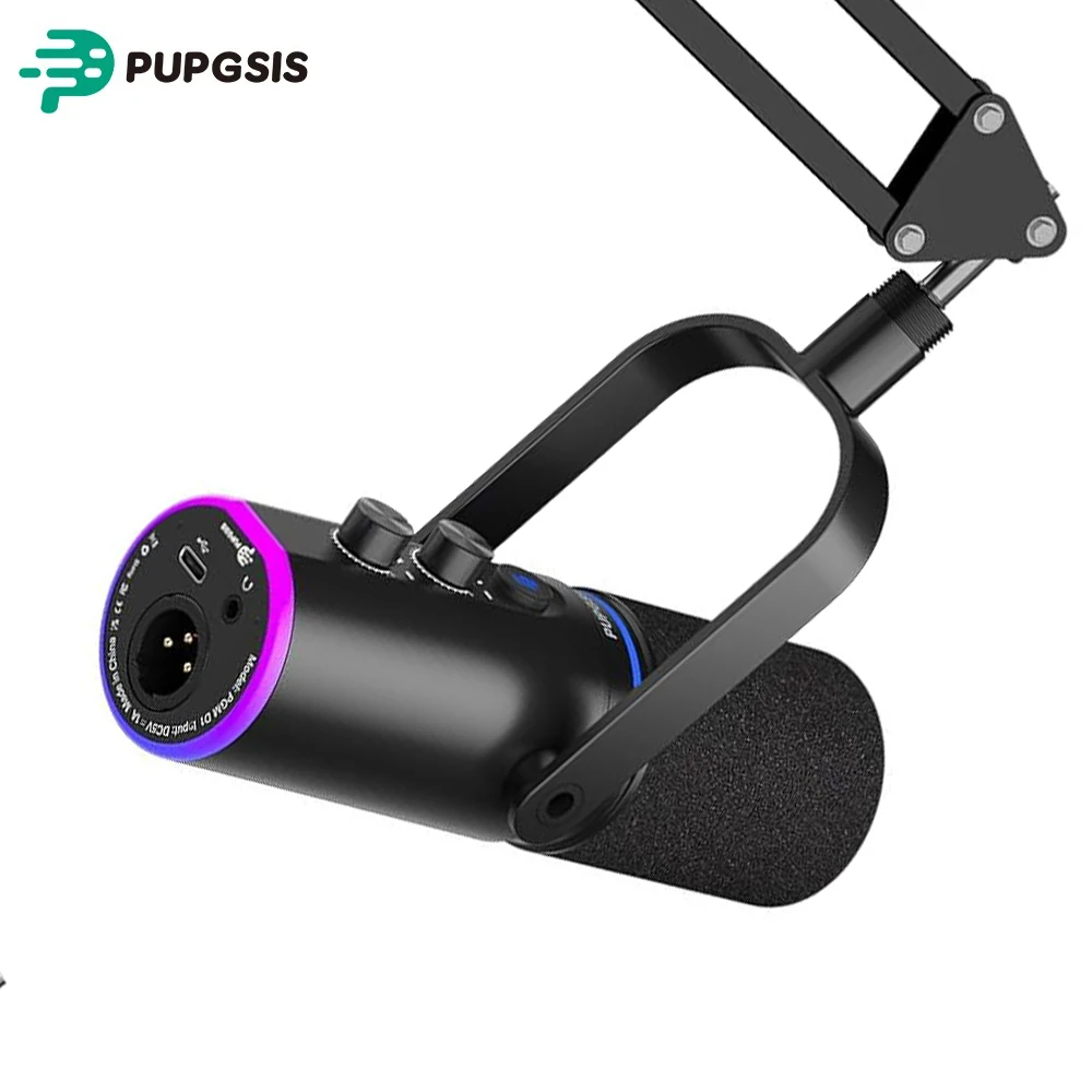 Динамический микрофон PUPGSIS USB/XLR, игровой микрофон для ПК с RGB-подсветкой, микрофон для подкастов, записи, стриминга, вокала и пения, с функцией отключения звука
Динамический микрофон PUPGSIS USB/XLR, игровой микрофон для ПК с RGB-подсветкой, микрофон для подкастов, записи, стриминга, вокала и пения, с функцией отключения звука