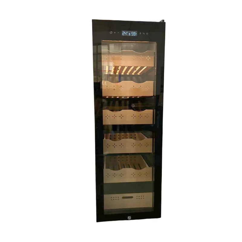 Constant temperature and humidity glass door display single temperature small cedar wood shelf cigar cabinet
Constant temperature and humidity glass door display single temperature small cedar wood shelf cigar cabinet
