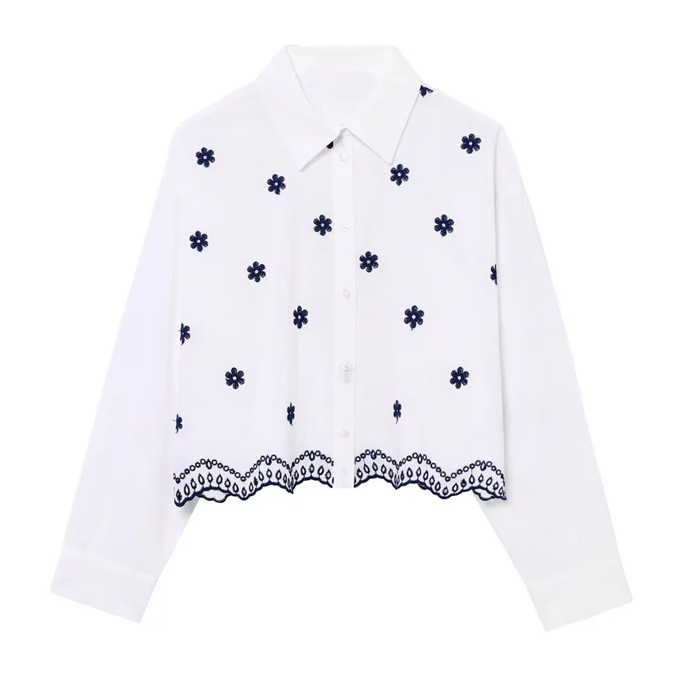 2025 AZRAF Fashion Spring New Thong Style Embroidered Lace Hem All-match Shirt Chic Lapel Casual Long Sleeve Top Blouses Mujer
2025 AZRAF Fashion Spring New Thong Style Embroidered Lace Hem All-match Shirt Chic Lapel Casual Long Sleeve Top Blouses Mujer