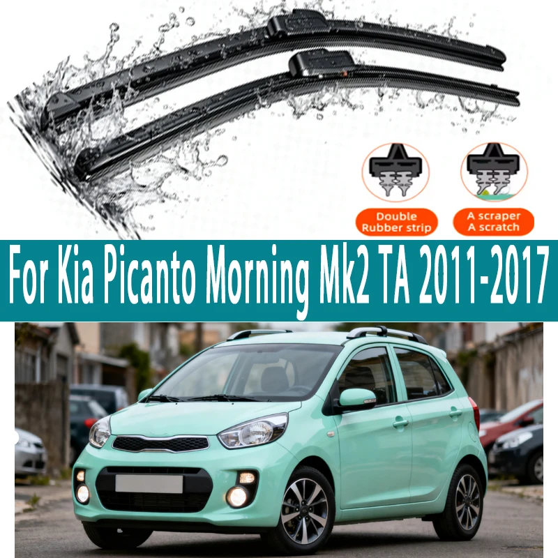LHD Front Wiper Blades For Kia Picanto Morning Mk2 TA 2011-2017 2012 2013 2014 2015 2016 Windshield Accessories 24"14"
LHD Front Wiper Blades For Kia Picanto Morning Mk2 TA 2011-2017 2012 2013 2014 2015 2016 Windshield Accessories 24"14"