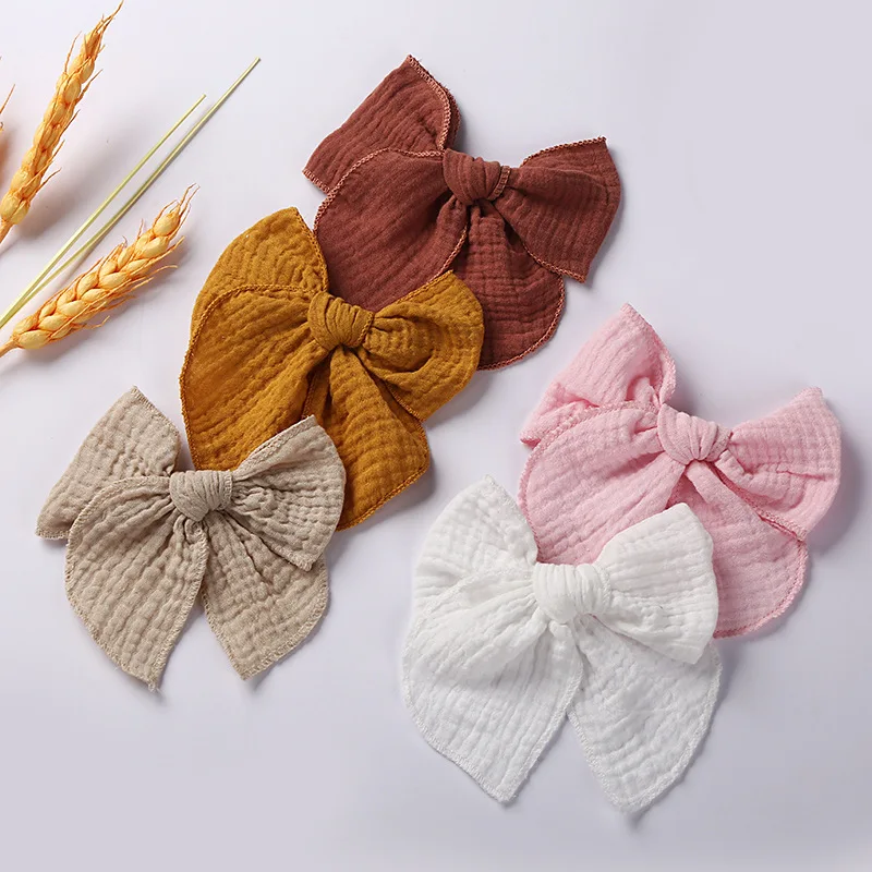 Top Selling 10Pcs/Lot 6" Muslin Cotton Hair Bow With Clips Baby Girl Hair Clips Solid Color Kids Hair Accessories Hairgrips
Top Selling 10Pcs/Lot 6" Muslin Cotton Hair Bow With Clips Baby Girl Hair Clips Solid Color Kids Hair Accessories Hairgrips