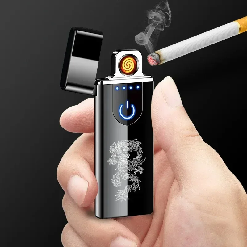 Ultra-thin USB Electric Cigarette Lighter Creative Metal Double-side Rechargeable Flameless Lighters Smoking Gadgets for Men
Ultra-thin USB Electric Cigarette Lighter Creative Metal Double-side Rechargeable Flameless Lighters Smoking Gadgets for Men