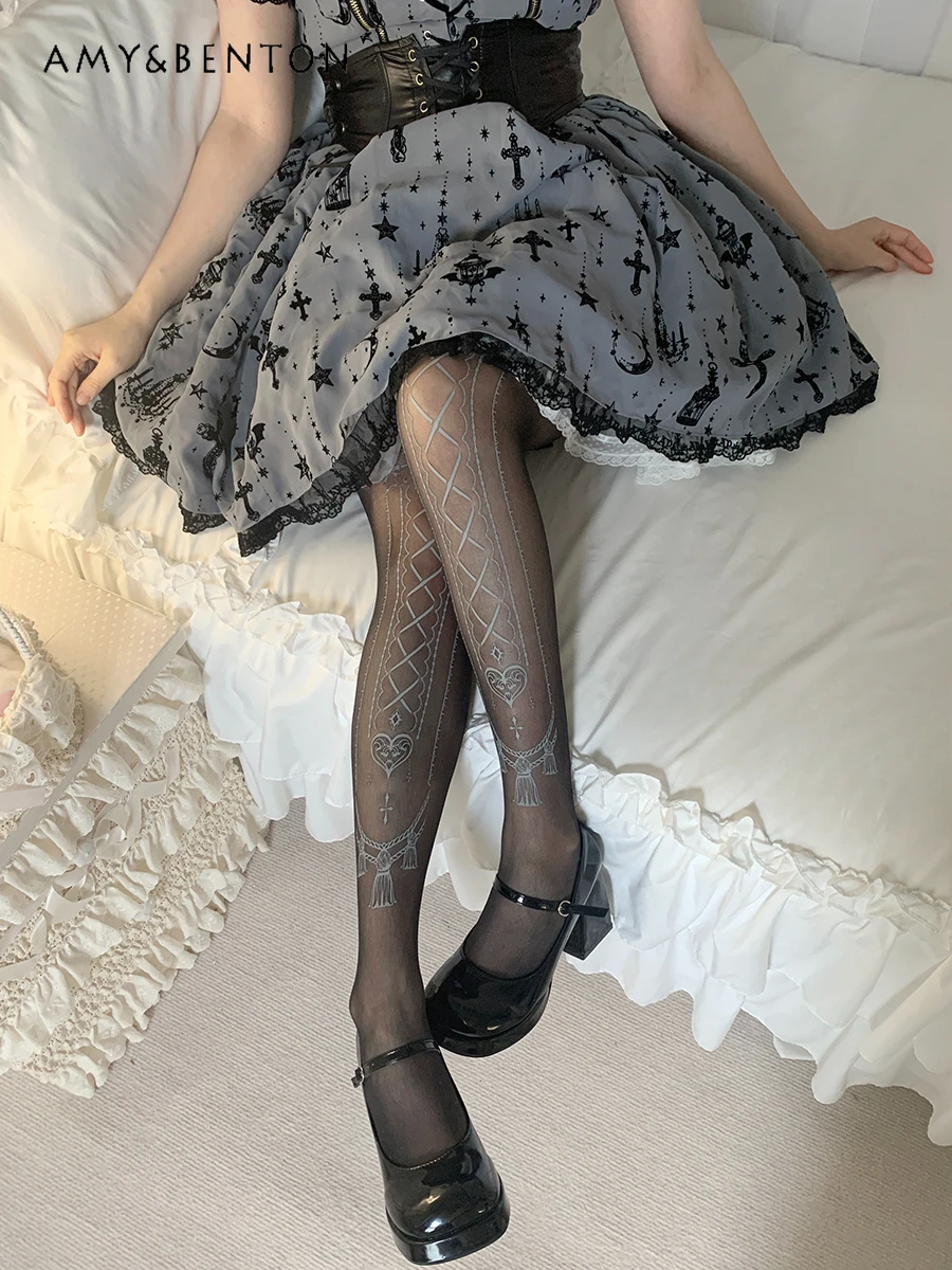 Lolita Thigh High Stockings Women Spring Summer New Japanese Sweet Printed Slim Stockings Sexy Hot Girl Black Knee High Socks
Lolita Thigh High Stockings Women Spring Summer New Japanese Sweet Printed Slim Stockings Sexy Hot Girl Black Knee High Socks