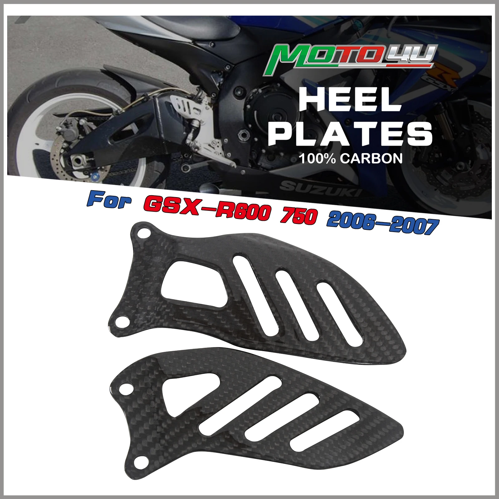 For Suzuki GSX-R600 GSX-R750 GSXR600/750 2006 2007 2008 2009 2010 Carbon Fiber Heel Plates Rearset Heel Guard Plate Fairing Cowl
For Suzuki GSX-R600 GSX-R750 GSXR600/750 2006 2007 2008 2009 2010 Carbon Fiber Heel Plates Rearset Heel Guard Plate Fairing Cowl