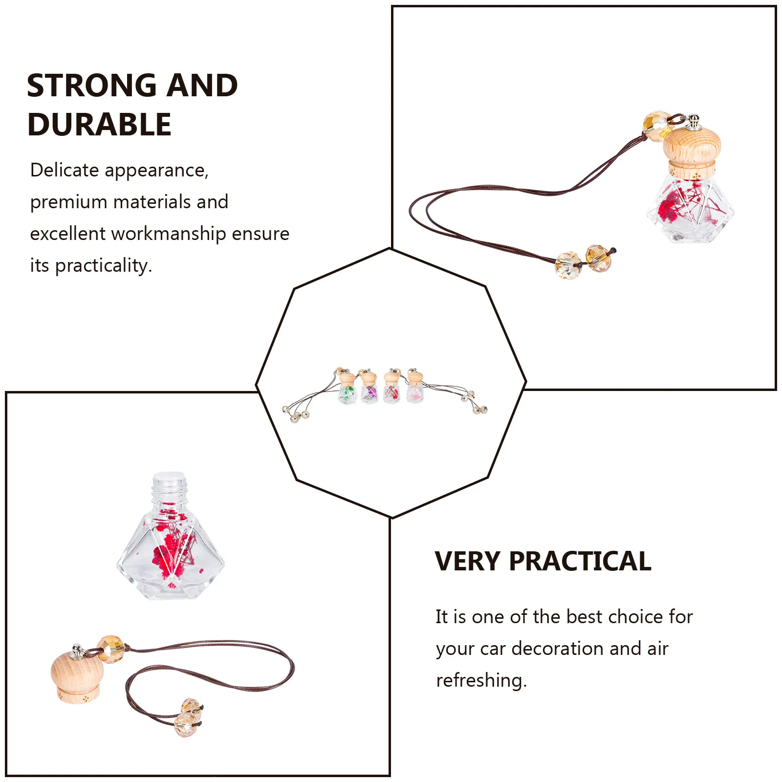 4Pcs Empty Perfume Bottle Pendant Car Interior Accessory Colorful Hanging Fragrance Decor for Vehicle Home Office Aromatherapy
4Pcs Empty Perfume Bottle Pendant Car Interior Accessory Colorful Hanging Fragrance Decor for Vehicle Home Office Aromatherapy