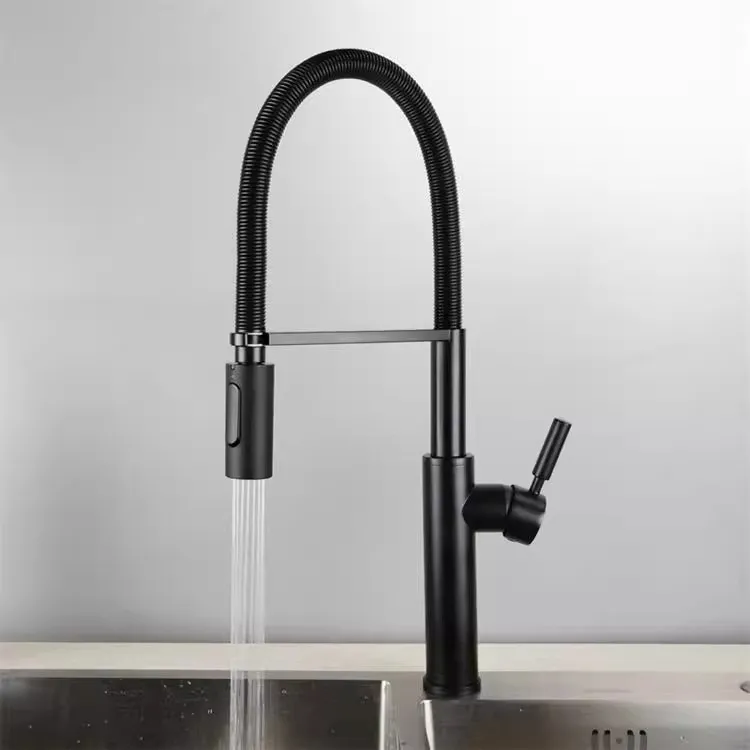 New High Quality Brass Kitchen sink faucet Luxury spring Pull Out Hot Cold water Kitchen Tap with 2 mode sprayer One Hole Modern
New High Quality Brass Kitchen sink faucet Luxury spring Pull Out Hot Cold water Kitchen Tap with 2 mode sprayer One Hole Modern