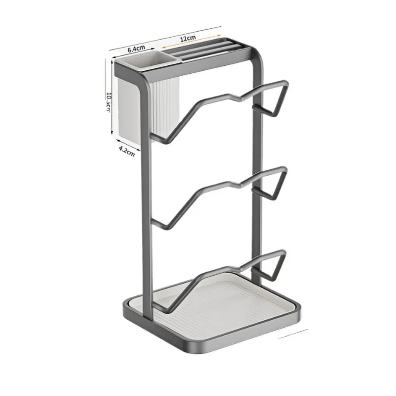 Pot lid rack Wall-mounted non-punching kitchen rack Multifunctional household countertop storage rack
Pot lid rack Wall-mounted non-punching kitchen rack Multifunctional household countertop storage rack