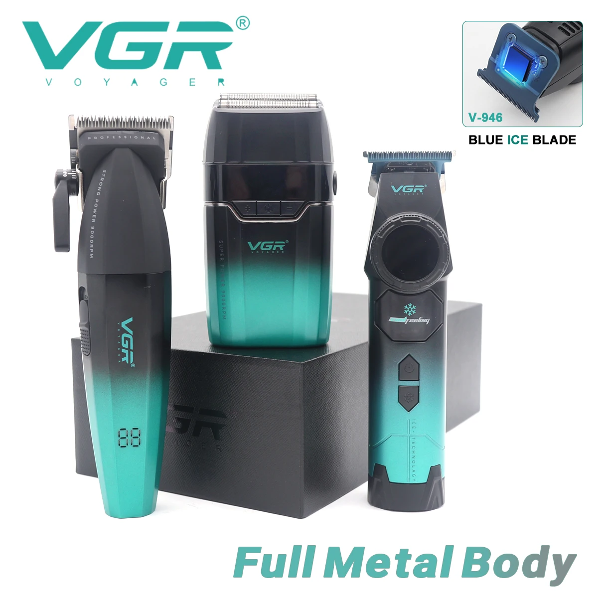Professional Hair Cutting Machines Kit DLC Blade Full Metal Hair Clipper for Men LED Display VGR 003 946 308 For Barber Haircut
Professional Hair Cutting Machines Kit DLC Blade Full Metal Hair Clipper for Men LED Display VGR 003 946 308 For Barber Haircut
