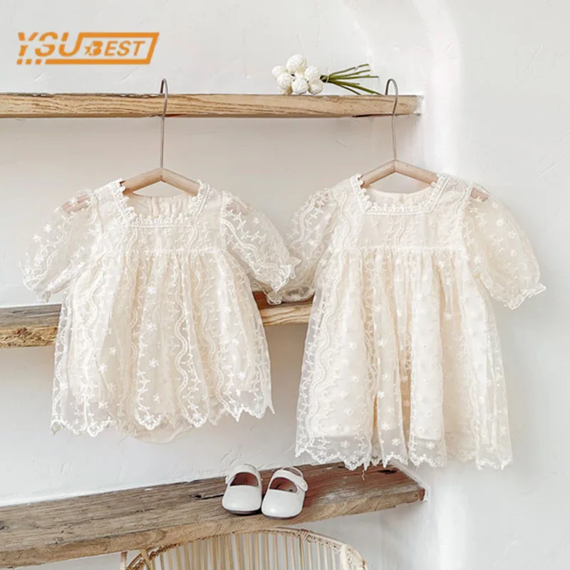 Sweet Newborn Baby Girls Sister Dress Clothes Infant Baby Girls Short Sleeve Lace Jumpsuit Kids Baby Girls Princess Rompers
Sweet Newborn Baby Girls Sister Dress Clothes Infant Baby Girls Short Sleeve Lace Jumpsuit Kids Baby Girls Princess Rompers