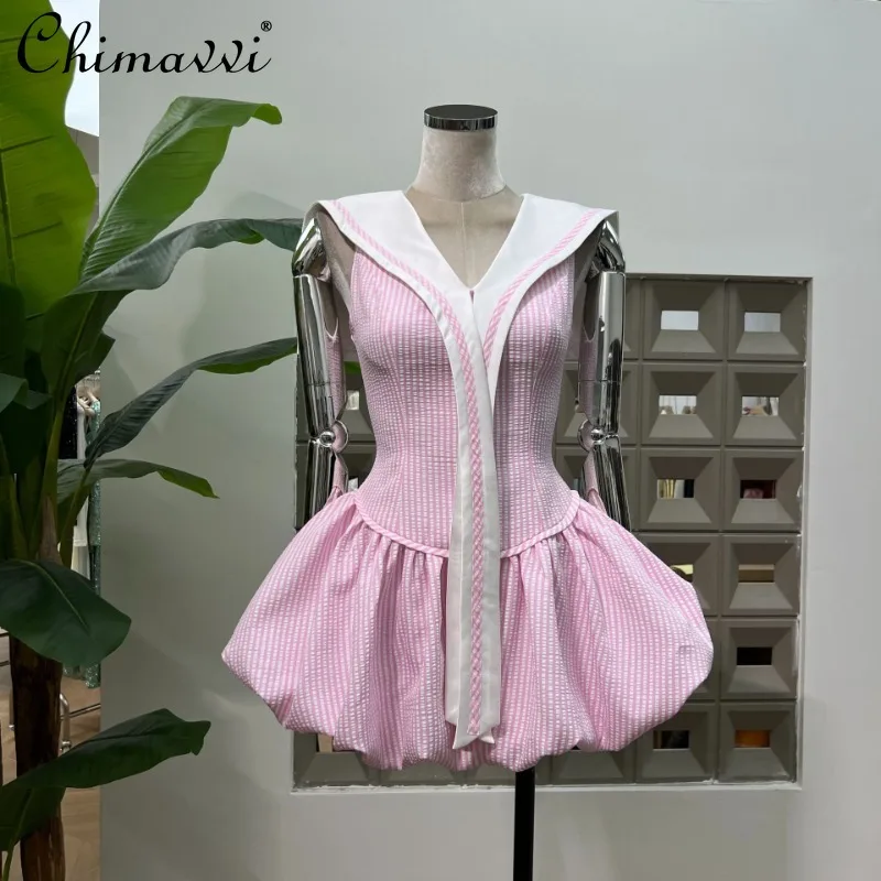 2025 New European Cute Summer Waist Striped College Style Bow Navy Collar Sleeveless White Dress For Women
2025 New European Cute Summer Waist Striped College Style Bow Navy Collar Sleeveless White Dress For Women
