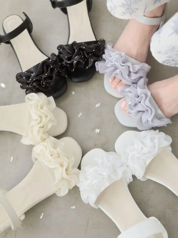 Japanese Summer New Sweet Soft Girl Women's Shoes Lolita Retro Fungus Ruffle Edge Comfortable Word Belt Fairy Sandals for Woman
Japanese Summer New Sweet Soft Girl Women's Shoes Lolita Retro Fungus Ruffle Edge Comfortable Word Belt Fairy Sandals for Woman