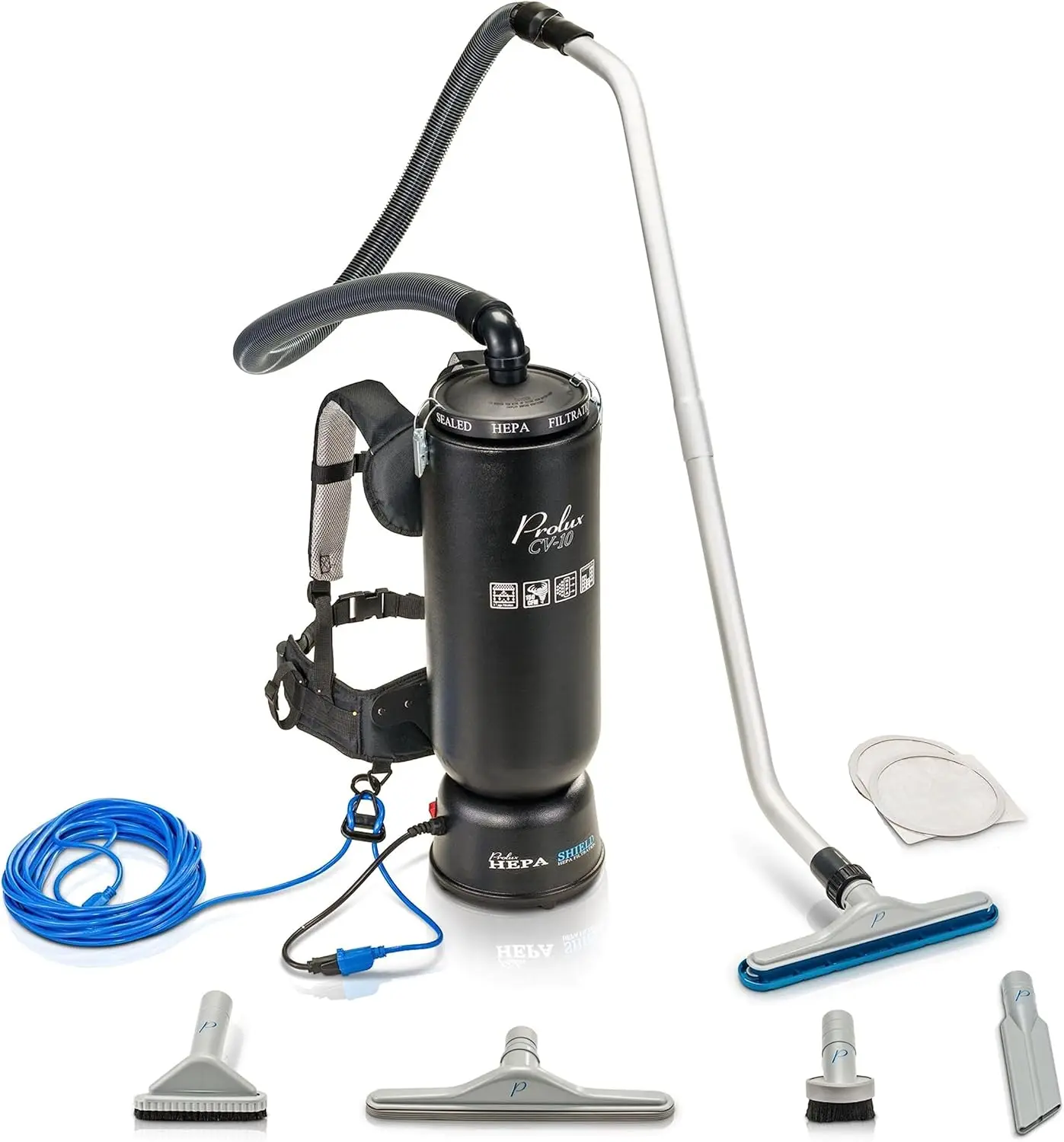 10 Quart Commercial Backpack Vacuum with Premium 1 5 Inch Attachments HEPA Air Filtration Deep Cleaning for All Floor Surfaces
10 Quart Commercial Backpack Vacuum with Premium 1 5 Inch Attachments HEPA Air Filtration Deep Cleaning for All Floor Surfaces