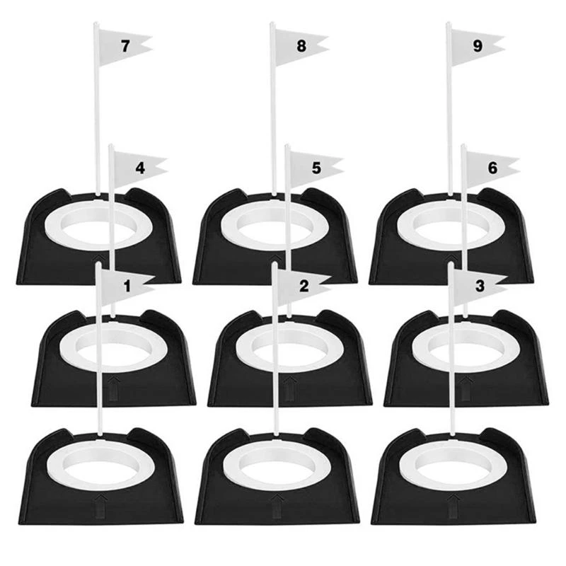652F 9Pcs Indoor Golf Putting Hole Putting Green Trainer Golf Putting Cup with Flags Golf Putting Hole Practice Training Aids
652F 9Pcs Indoor Golf Putting Hole Putting Green Trainer Golf Putting Cup with Flags Golf Putting Hole Practice Training Aids
