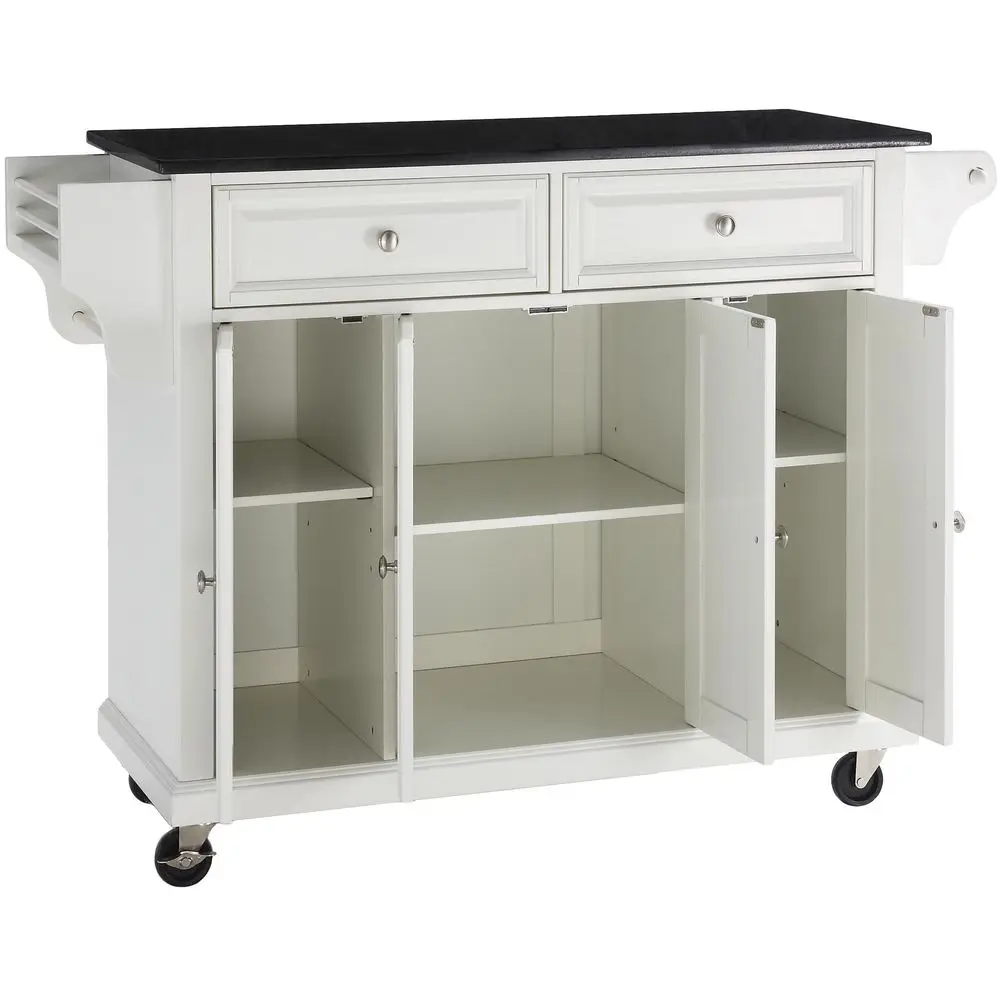 Full Size Granite Top Rolling Kitchen Island Storage Cart, Microwave Stand, Spice Rack, White
Full Size Granite Top Rolling Kitchen Island Storage Cart, Microwave Stand, Spice Rack, White