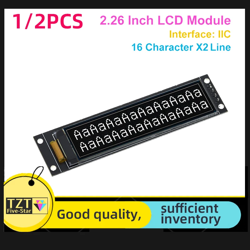 1/2PCS 2.26 Inch 4PIN White OLED Screen Module IPS 1602 Character OLED Screen KS0066 Drive IC IIC Interface 3.3V For Arduino
1/2PCS 2.26 Inch 4PIN White OLED Screen Module IPS 1602 Character OLED Screen KS0066 Drive IC IIC Interface 3.3V For Arduino