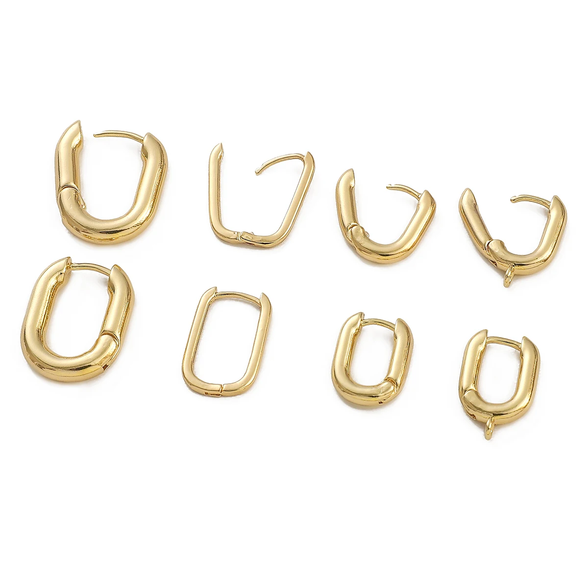 2pcs U Shaped Hoop Earrings For Women Girls 14K Gold Plated Earrings Hook Round Circle Ear Buckle DIY Jewelry Making Accessories
2pcs U Shaped Hoop Earrings For Women Girls 14K Gold Plated Earrings Hook Round Circle Ear Buckle DIY Jewelry Making Accessories