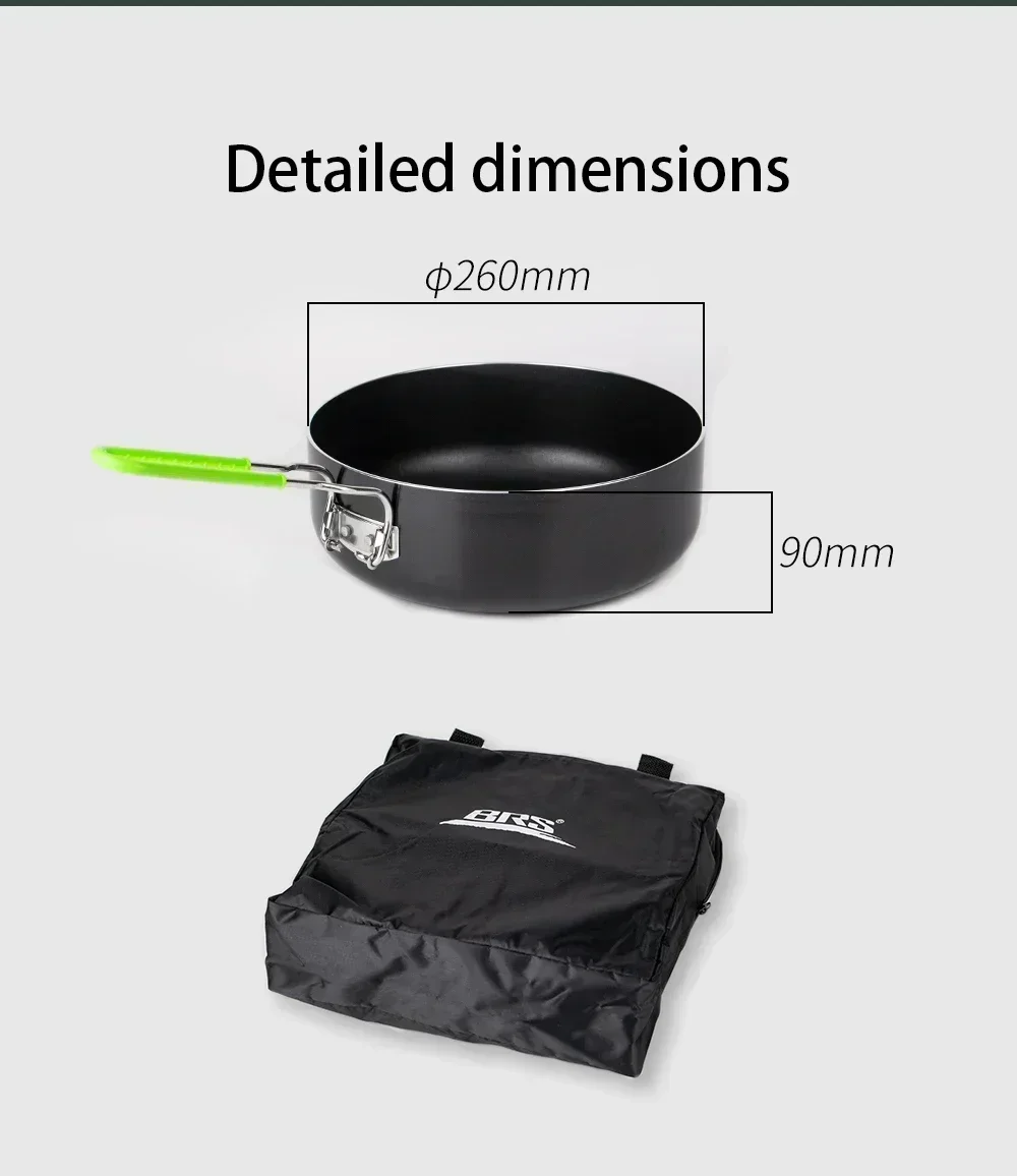 BRS-P26 Multifunctional Non-stick Outdoor Cookware Portable Camping Pot Pans Household Frying Pan Barbecue Cooking Stove
BRS-P26 Multifunctional Non-stick Outdoor Cookware Portable Camping Pot Pans Household Frying Pan Barbecue Cooking Stove