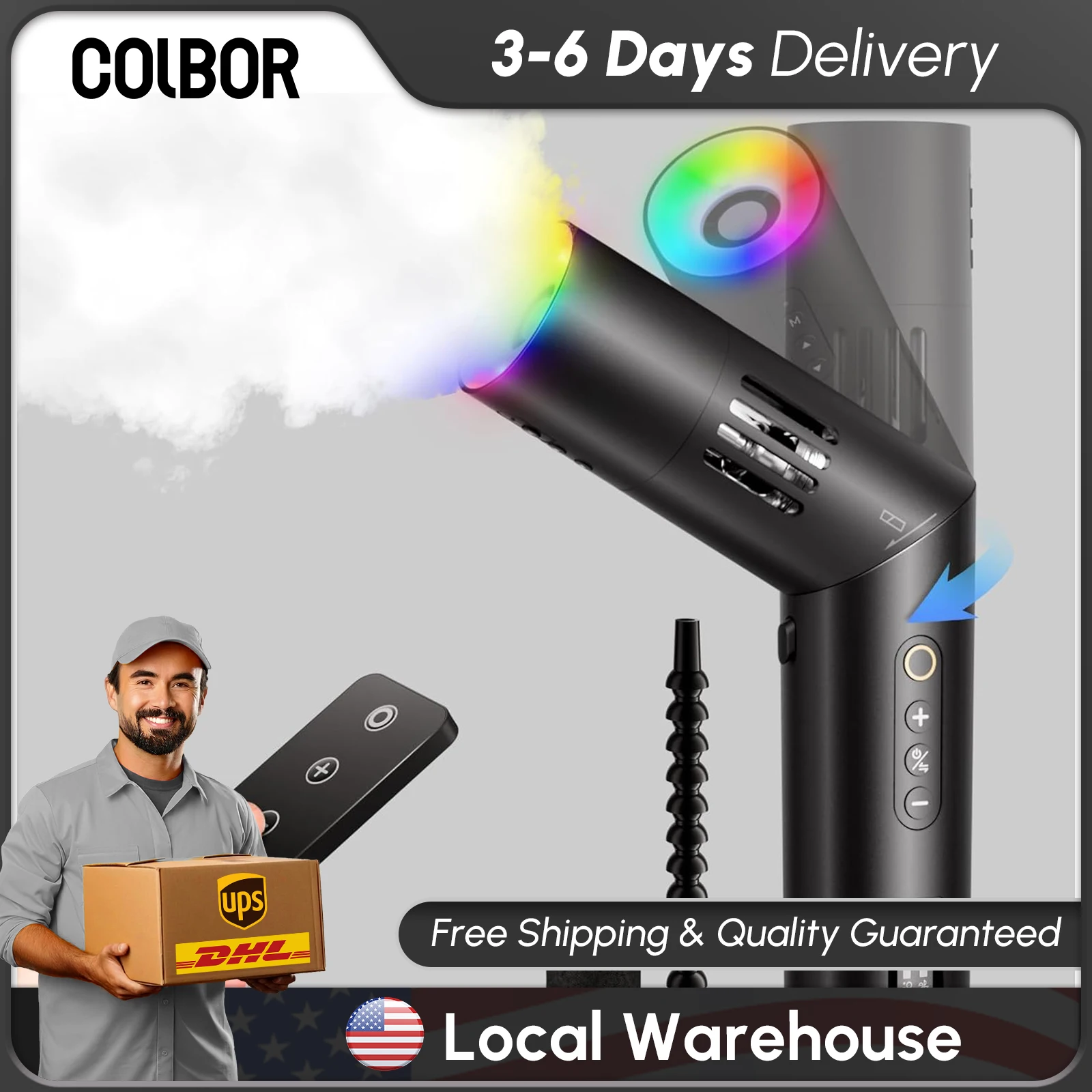 【US STOCK】COLBOR CF5 Portable Fog Machine 40W Mini Handheld Smoke Machine Remote Control Rechargeable Fogger for Photography Halloween Cosplay
【US STOCK】COLBOR CF5 Portable Fog Machine 40W Mini Handheld Smoke Machine Remote Control Rechargeable Fogger for Photography Halloween Cosplay