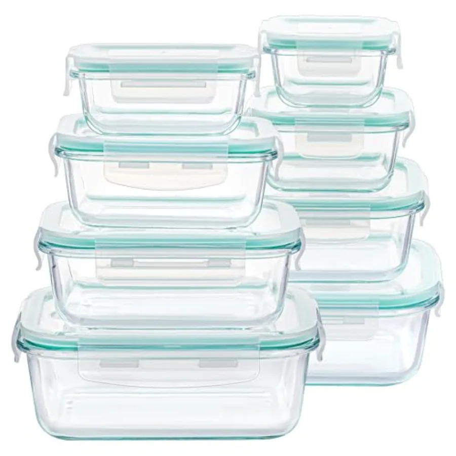 8 Pack Airtight Glass Food Storage Containers, Leakproof Fresh-Keeping Lunch Boxes for Office Workers, Safe for Microwave, Oven & Refrigerator
8 Pack Airtight Glass Food Storage Containers, Leakproof Fresh-Keeping Lunch Boxes for Office Workers, Safe for Microwave, Oven & Refrigerator