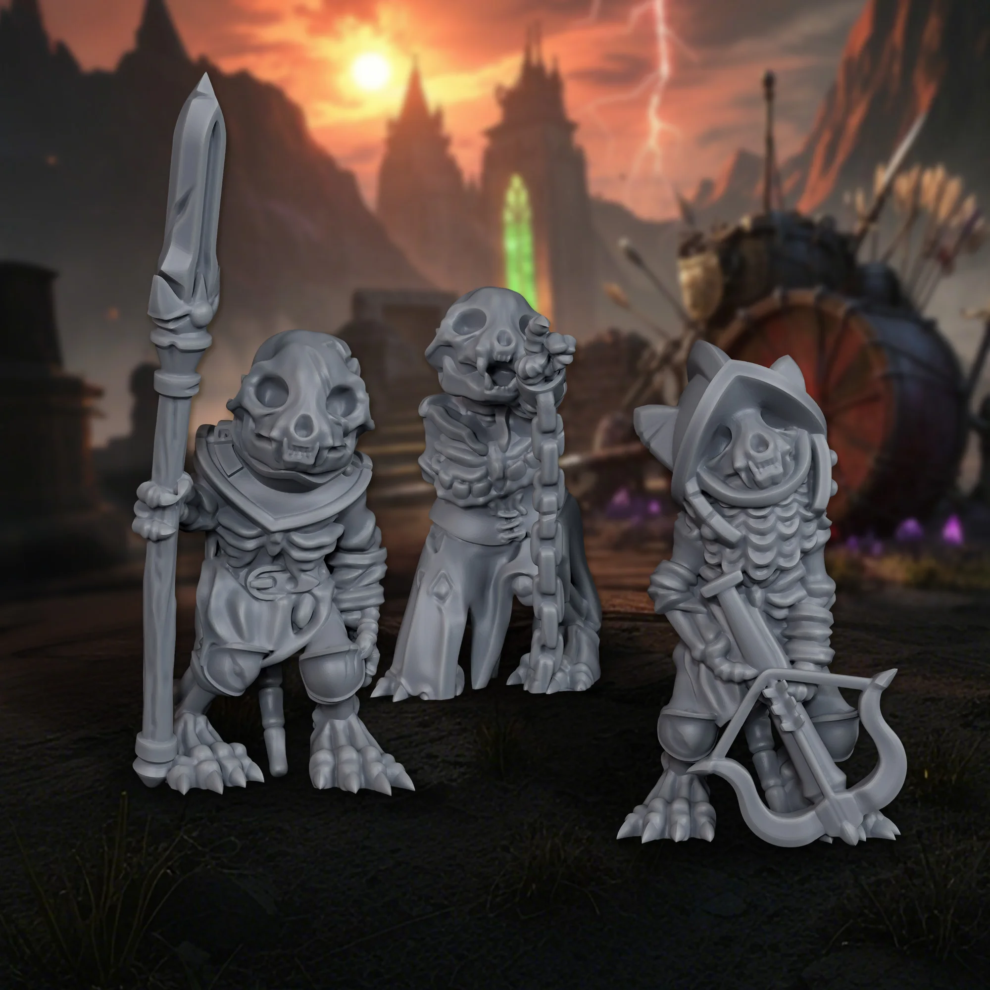 3Pcs Undead Skeleton RPG Miniatures - Fantasy Characters for TTRPG Tabletop Adventures, Great Addition to Any TRPGs
3Pcs Undead Skeleton RPG Miniatures - Fantasy Characters for TTRPG Tabletop Adventures, Great Addition to Any TRPGs