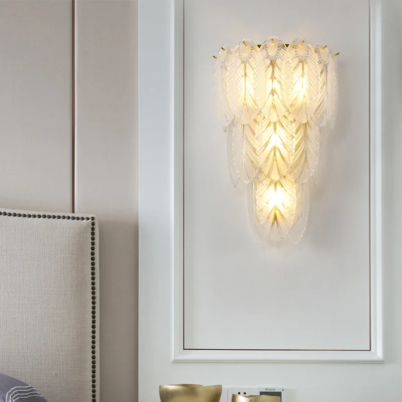 Modern crystal light luxury living room background wall staircase aisle lamp corridor bedroom bedside wall lamp high sense
Modern crystal light luxury living room background wall staircase aisle lamp corridor bedroom bedside wall lamp high sense