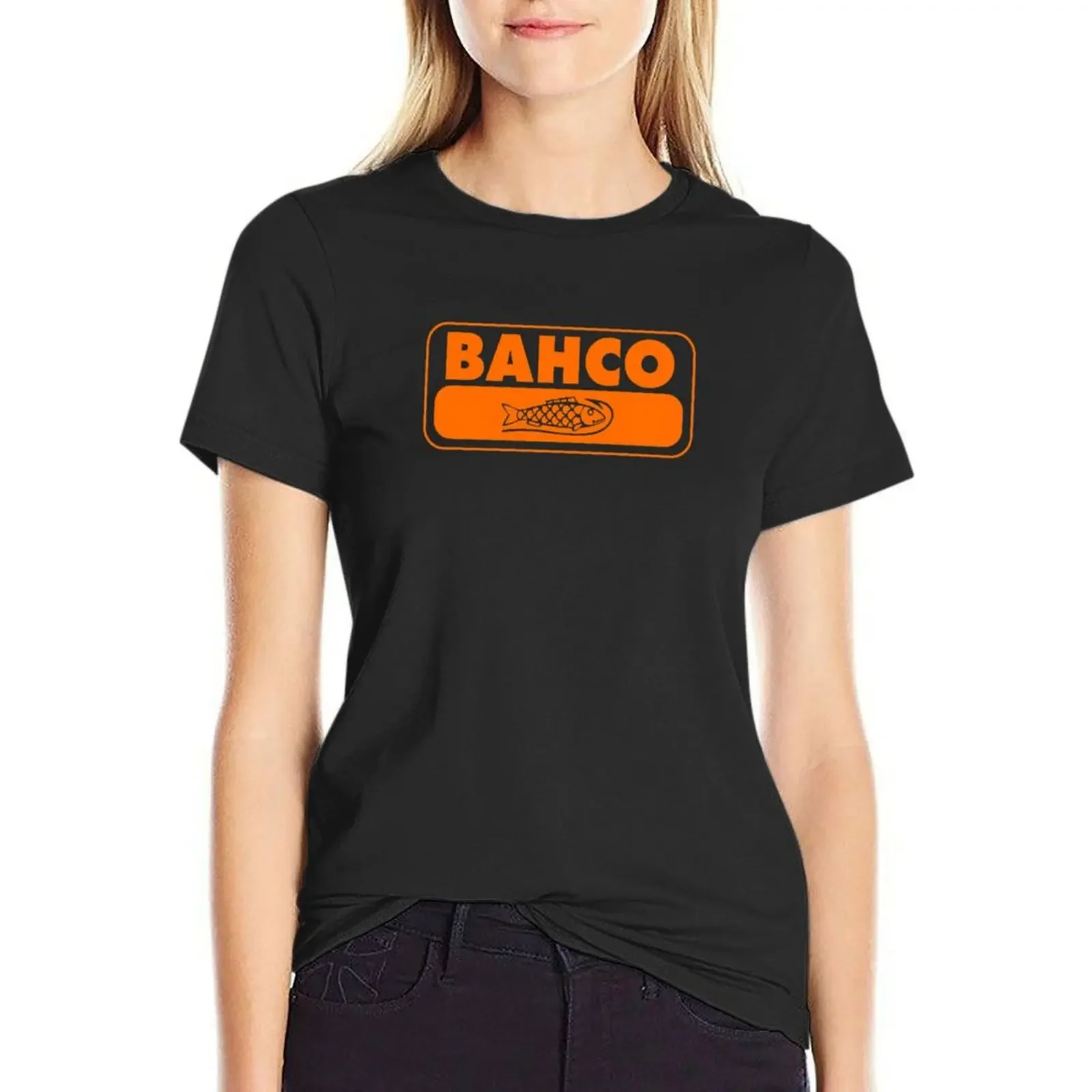 Bahco Tools Orange Fish Logo design T-Shirt plus size tops summer clothes animal prinfor rock and roll t shirts for Women
Bahco Tools Orange Fish Logo design T-Shirt plus size tops summer clothes animal prinfor rock and roll t shirts for Women