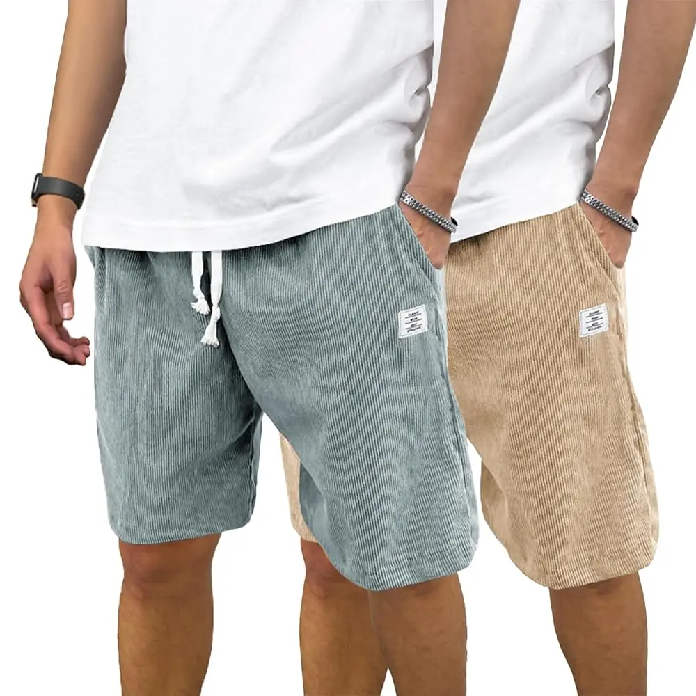 Mens Corduroy Shorts Casual Elastic Waist Drawstring Summer Beach Shorts
Mens Corduroy Shorts Casual Elastic Waist Drawstring Summer Beach Shorts
